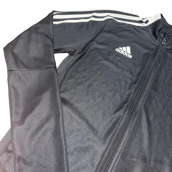 Adidas Jacket Mens Small Black White AEROREADY Primegreen Full Zip Three Stripes - Picture 4 of 14